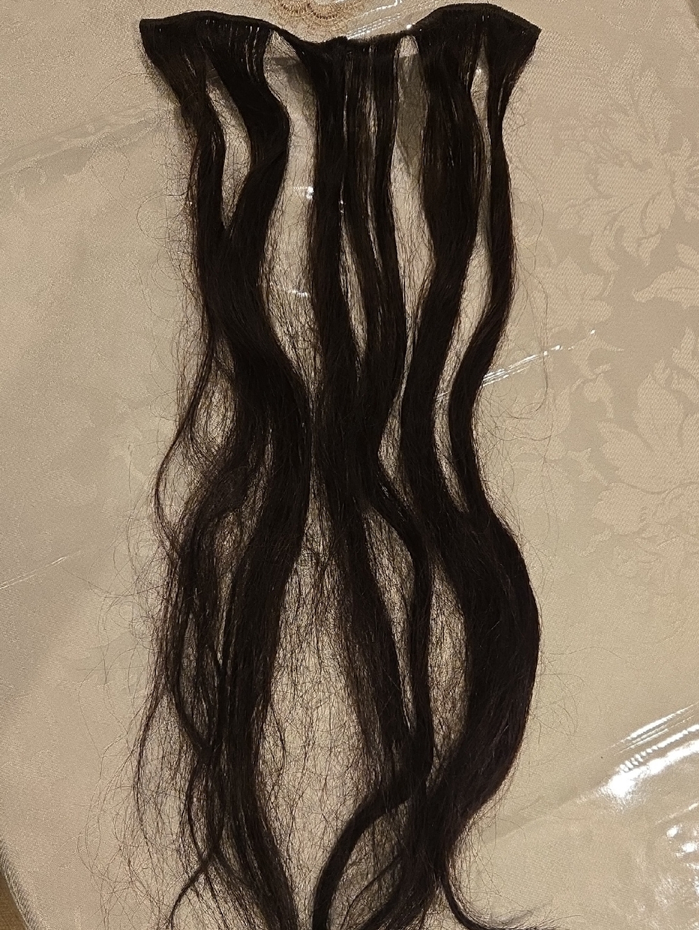 Natural Dark Brown Clip-In Hair Extensions - 3 Clip Weft 19"